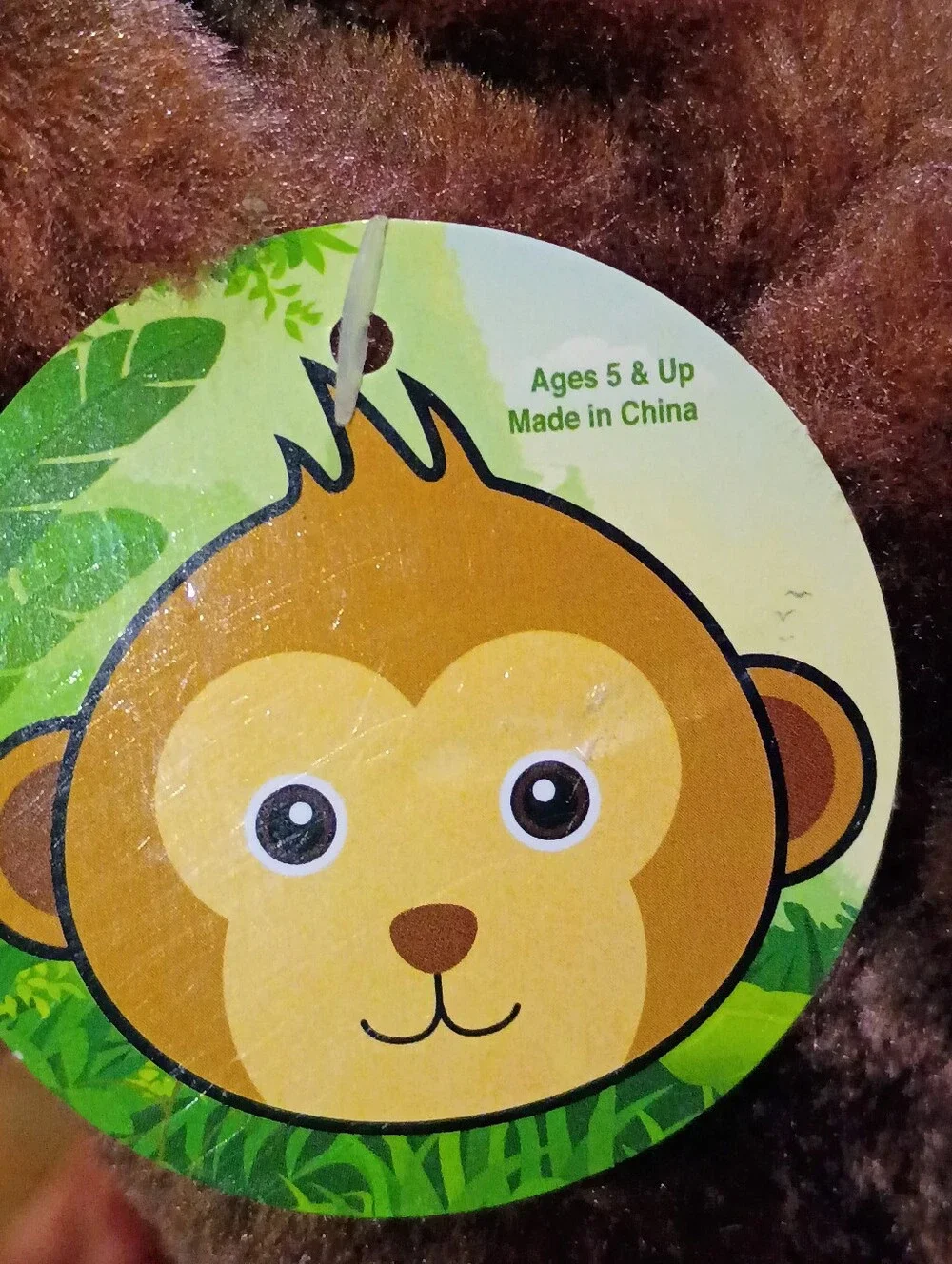 Brown Monkey Hooded Plush Vest for Kids